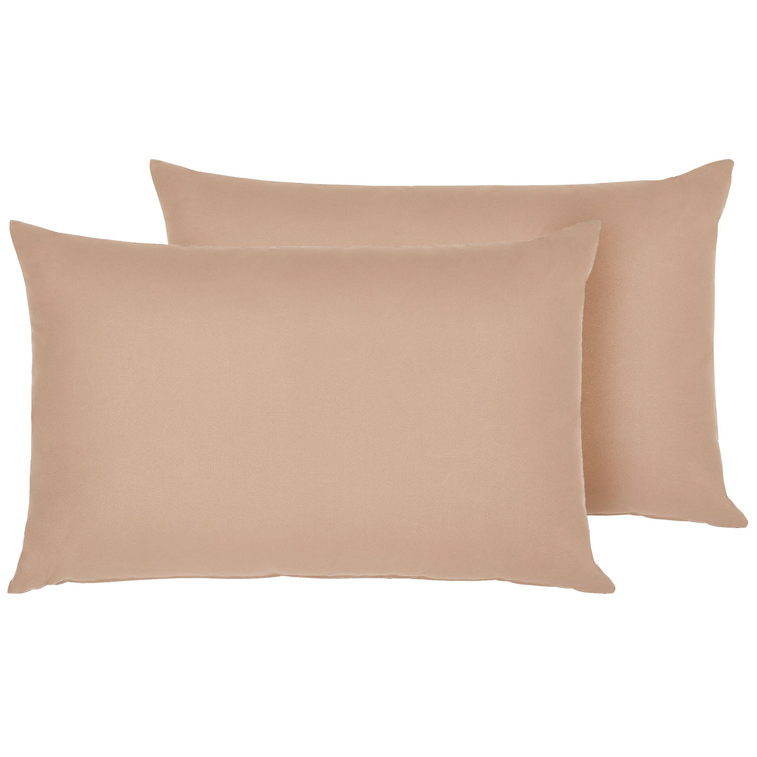 GARTENKISSEN 2er-Set sandbeige 50/70 cm Almyros - Beige, Textil (50/70cm) - Beliani