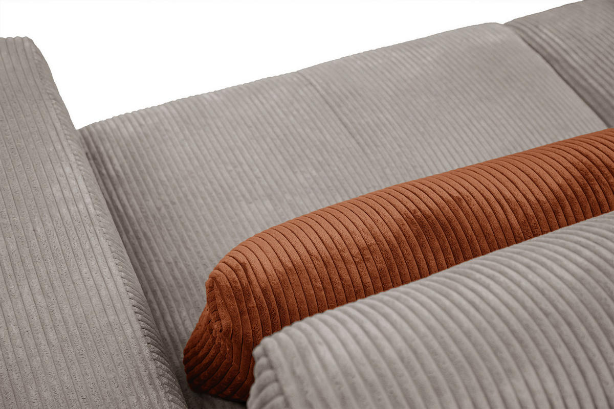 SOFA OLI 3-Sitzer, taupe - Taupe, Holz/Textil (208/91/108cm) - Courtois Laville