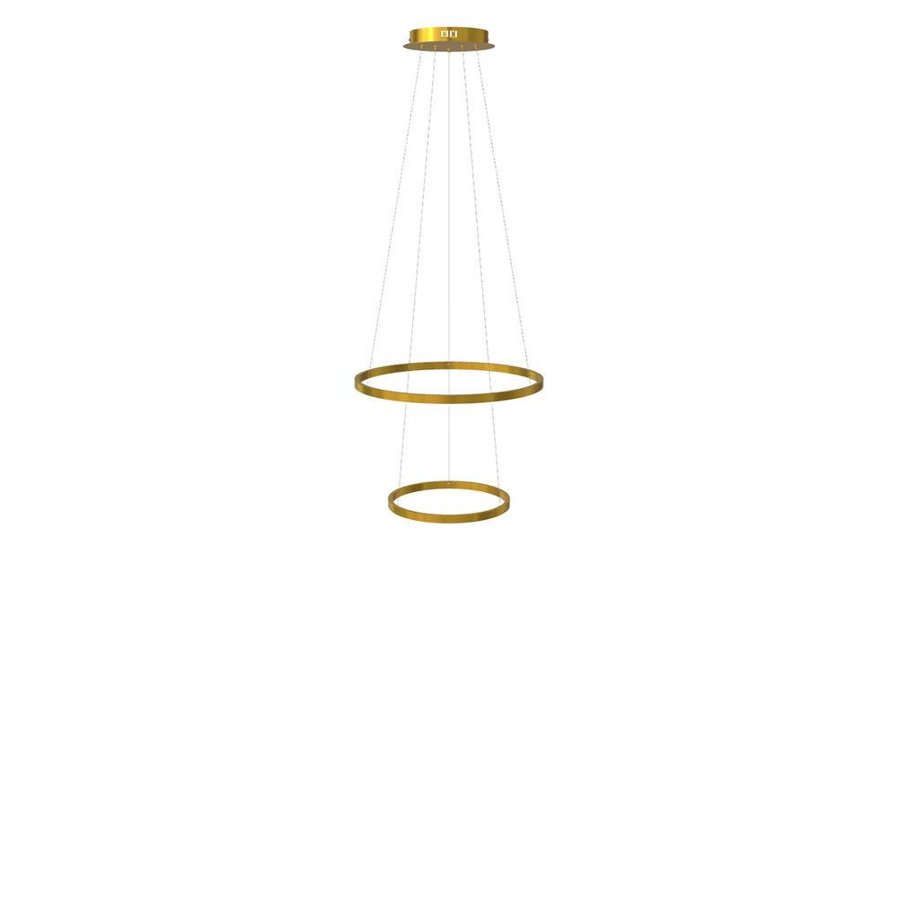 LED-HÄNGELAMPE 2er Ring Gold Ø 60 | 40cm - Goldfarben, Metall (1.3/60/3.3cm) - s.luce