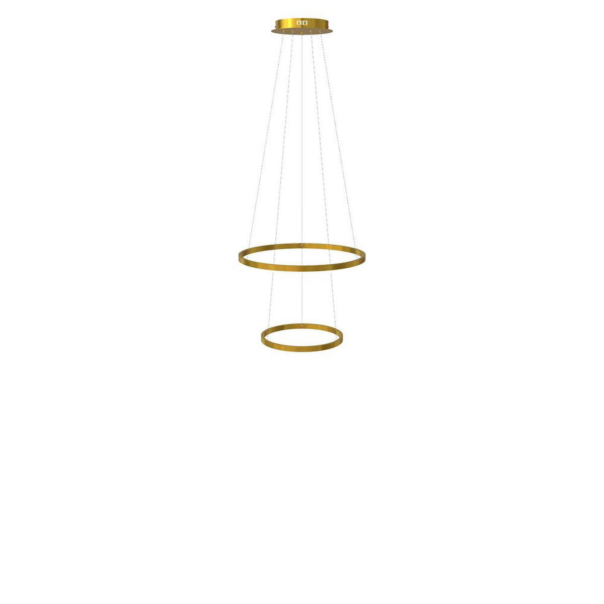 LED-HÄNGELAMPE 2er Ring Gold Ø 60 | 40cm - Goldfarben, Metall (1.3/60/3.3cm) - s.luce