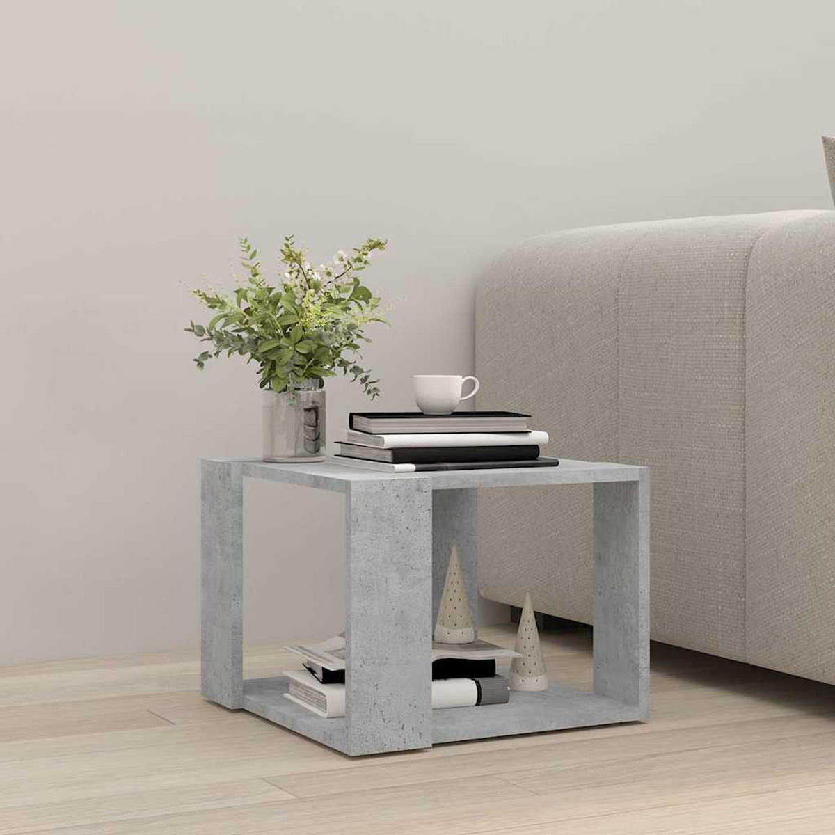 COUCHTISCH Betongrau 40/40/30 Cm Holzwerkstoff - Grau, Holzwerkstoff (40/40/30cm) - vidaXL