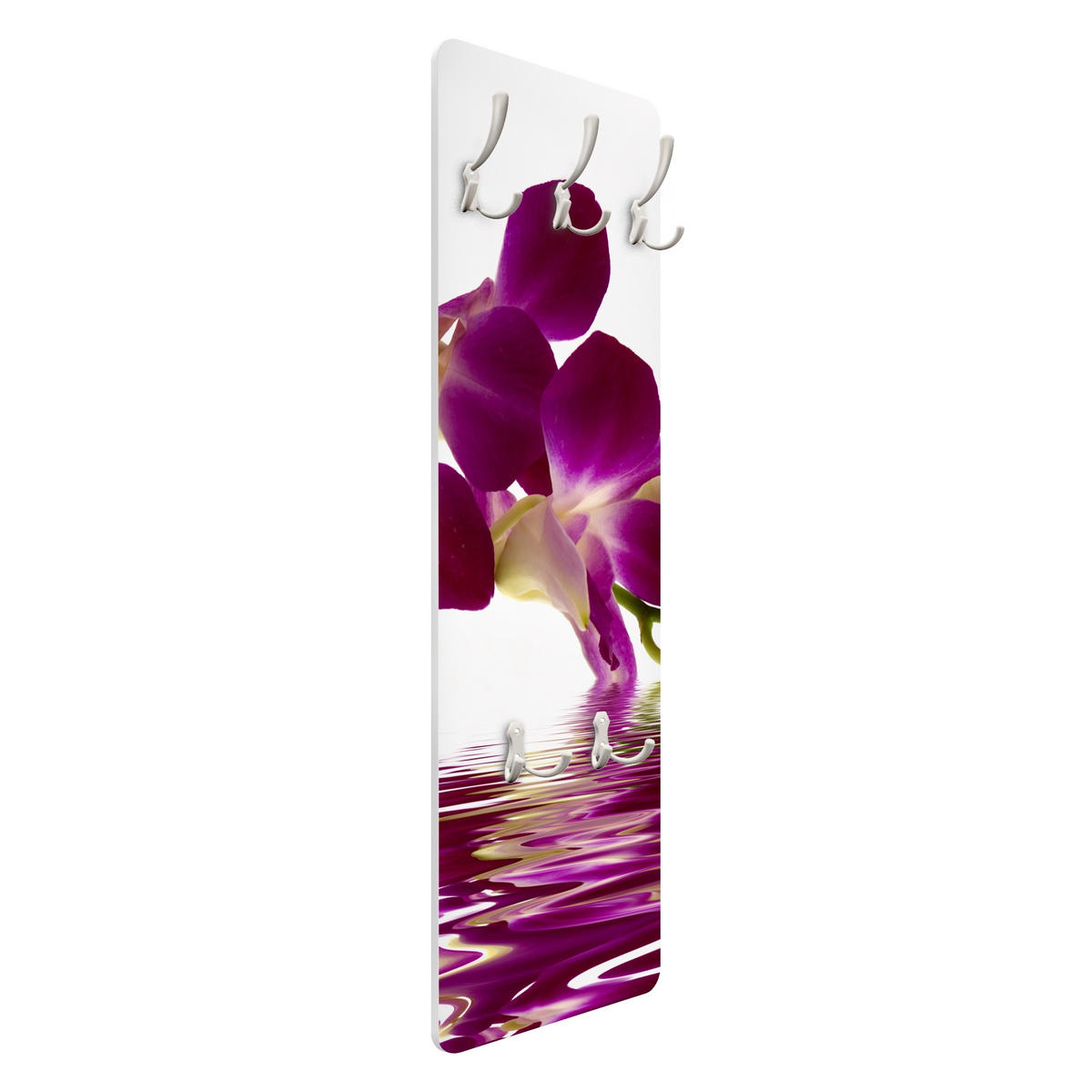 WANDGARDEROBE - Pink Orchid Waters 34/105 cm - Violett, Holzwerkstoff (34/105/1.6cm) - Bilderwelten
