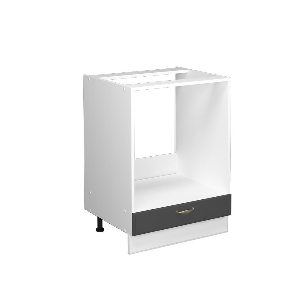 HERDUMBAUSCHRANK Fame-Line Anthrazit Landhaus 60 cm ohne AP - Dunkelgrau/Anthrazit, Holzwerkstoff (60/82/51.6cm) - Vicco