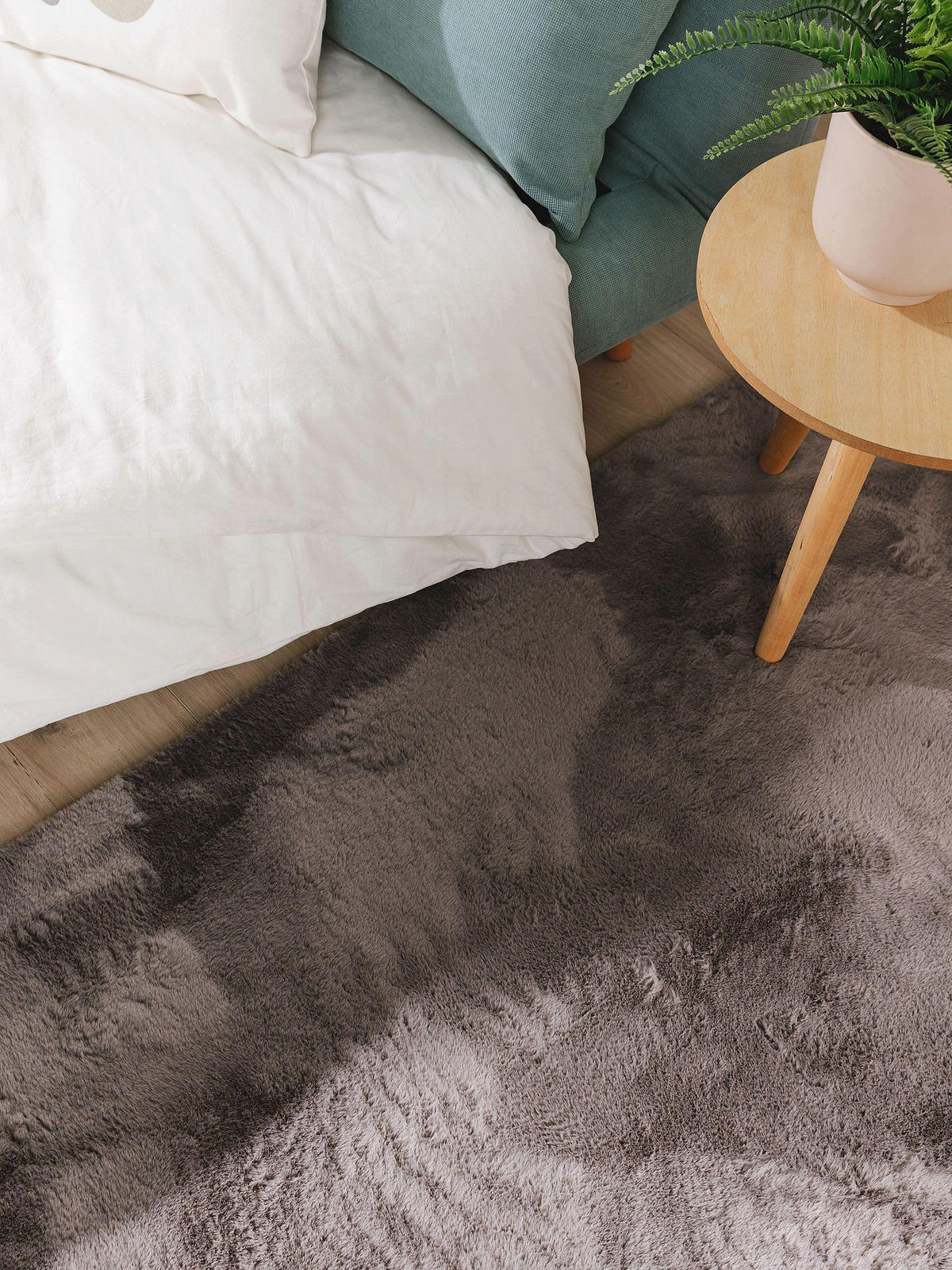KUNSTFELLTEPPICH Furry Grau 80x300 cm - Grau, Kunststoff (80/300cm) - benuta