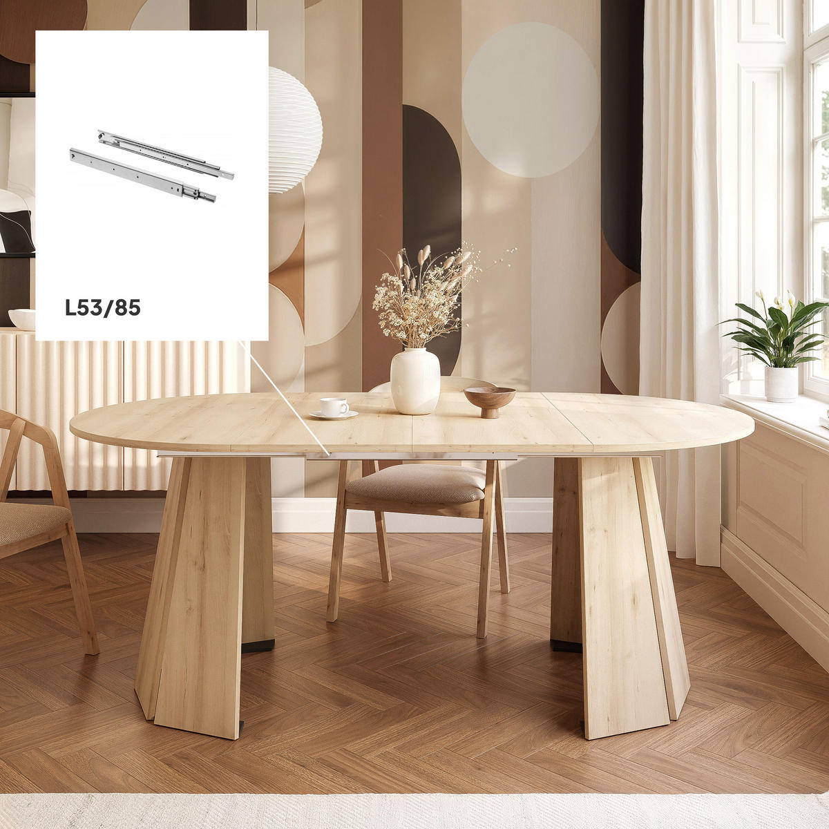 TISCH AUSZIEHBAR VERDA 100–180 cm, Farbe Buche - Buchefarben, Holzwerkstoff (100/180/76cm) - Idohome