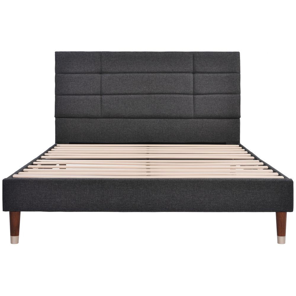 POLSTERBETT 140/200 cm in Grau - Grau, Holz/Textil (140/200cm) - KOMHTOM