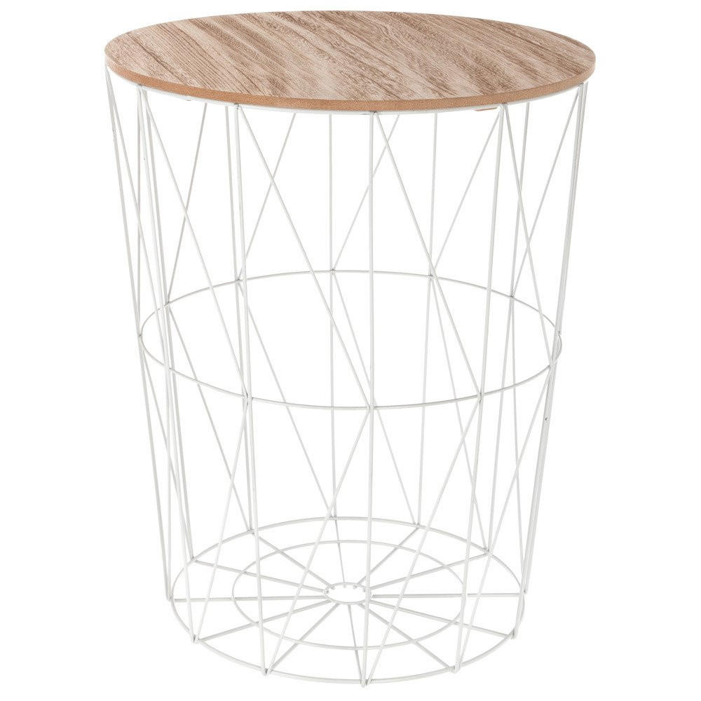 BEISTELLTISCH rund, Holz, Weiß - Weiß, Holzwerkstoff (47/47/57cm) - Atmosphera Createur d´interieur