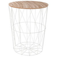 BEISTELLTISCH rund, Holz, Weiß - Weiß, Holzwerkstoff (47/47/57cm) - Atmosphera Createur d´interieur