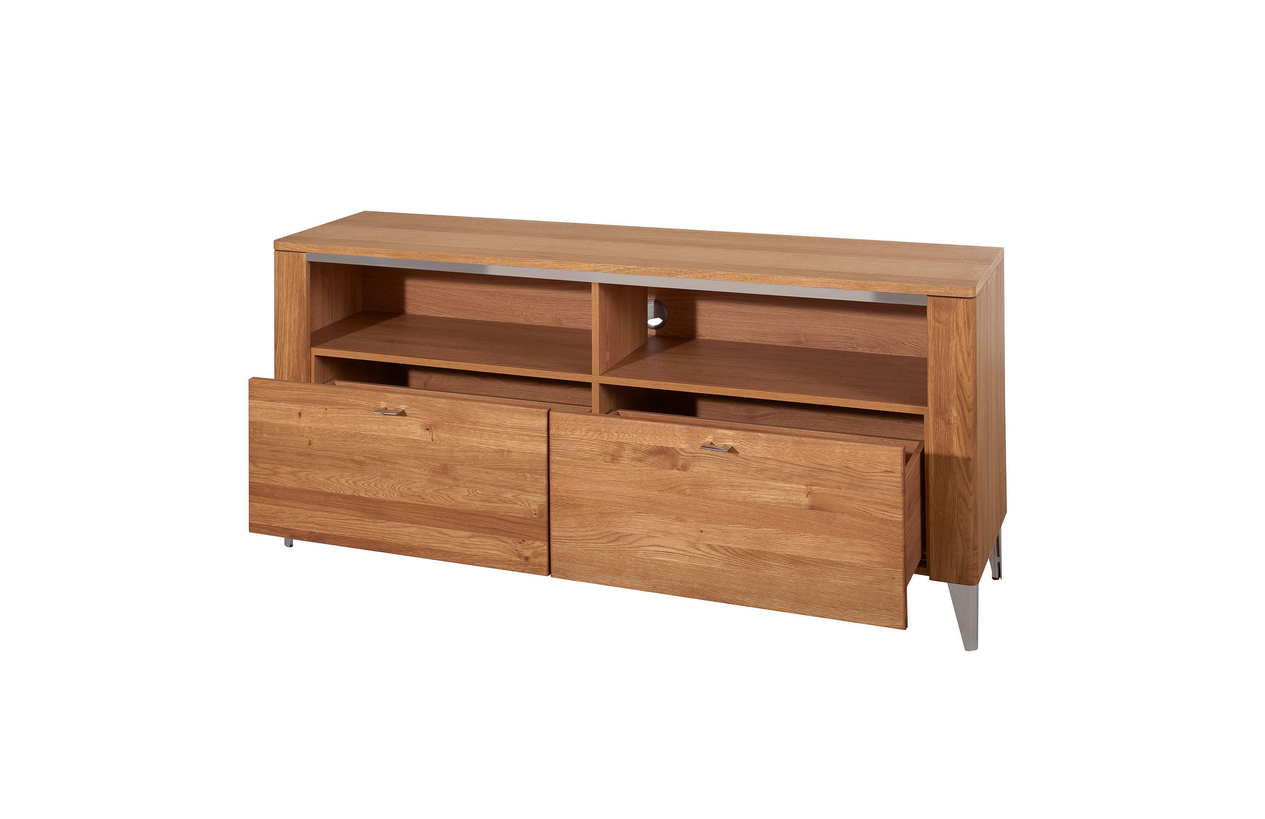 Thumbnail - Feldmann-Wohnen Wochnzimmer-Set, Braun, Holz, 4 Schubladen, 405x200x42 cm, Wohnzimmer, Wohnwände, Wohnwand-Sets