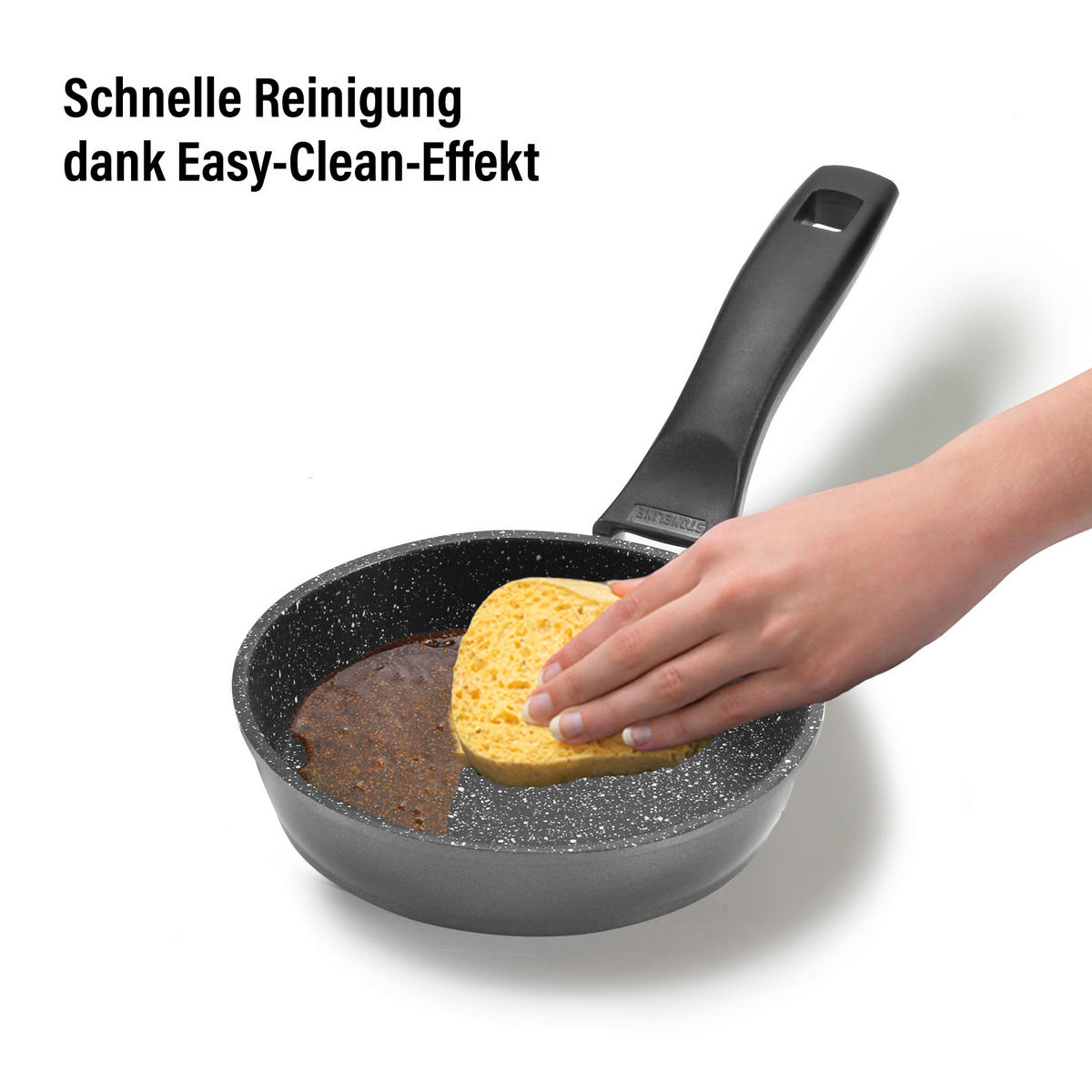 BRATPFANNE - Schwarz, Metall (14cm) - Stoneline