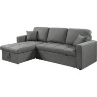 ECKSOFA alain Grau - Grau, Textil (81/220cm) - Habitat Garten