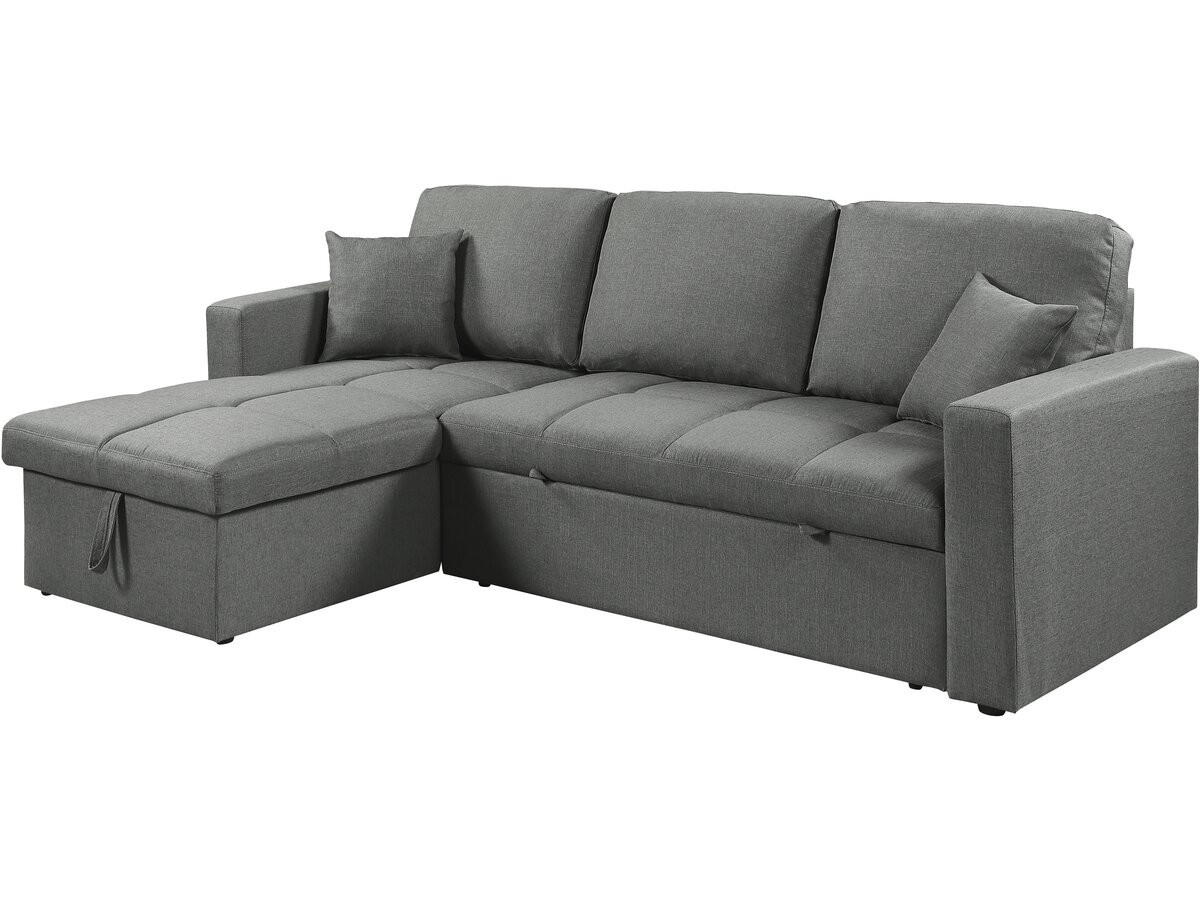 ECKSOFA alain Grau - Grau, Textil (81/220cm) - Habitat Garten