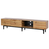 TV-ELEMENT mit LED 175 x 31 x 41 cm MDF Light Oak - Braun, Holzwerkstoff (31/41/175cm) - Beauniv