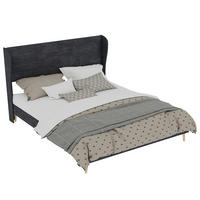 POLSTERBETT 160x200 cm ohne Stauraum grau - Grau, Textil (160/200cm) - LEBENLANG