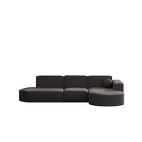 GARTENECKSOFA L-Form Garten Modena L Patio Grau Rechts - Grau, Holz/Textil (296/78/165cm) - Kaiser Möbel
