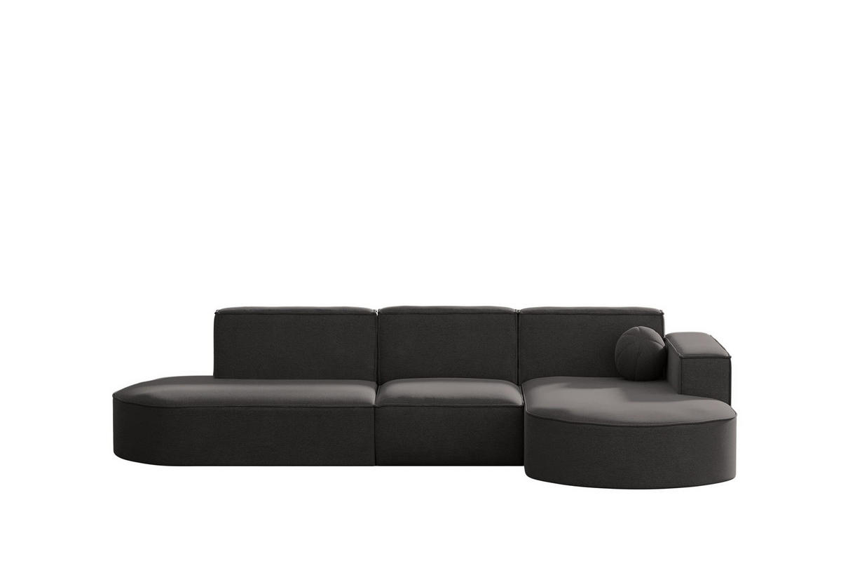 GARTENECKSOFA L-Form Garten Modena L Patio Grau Rechts - Grau, Holz/Textil (296/78/165cm) - Kaiser Möbel