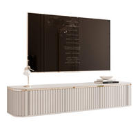 TV-LOWBOARD AZELIA Kaschmir hängend mit LED-Beleuchtung 165 cm - Kaschmir, Holzwerkstoff (165/31/35cm) - Idohome