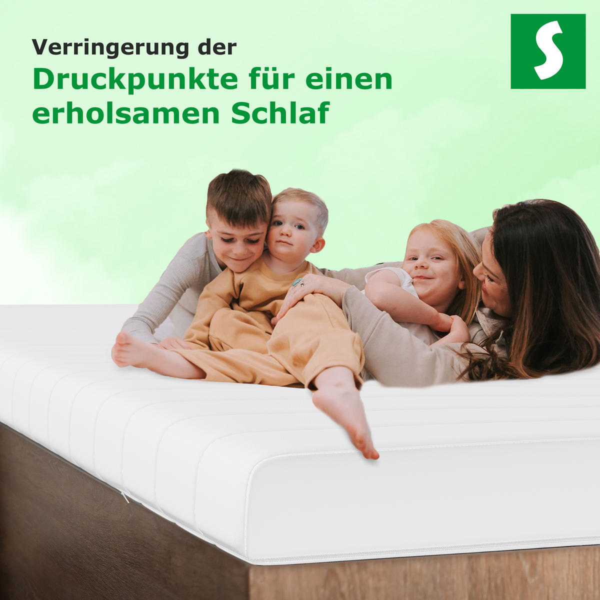 MATRATZENTOPPER 180x200 cm mit 11 cm Höhe & weißem Reißverschlussbezug - Weiß, Textil (180/200cm) - Schlaftroll