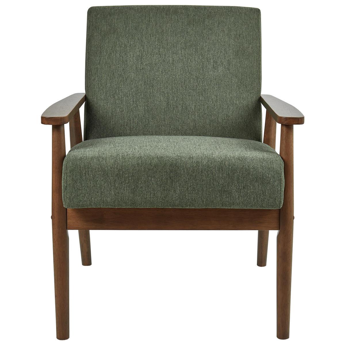 SESSEL Dunkelbraun/Grün Esrum - Braun/Grün, Textil (62/79/80cm) - Beliani