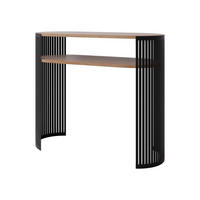 KONSOLENTISCH Fikoli - Eichefarben/Schwarz, Holzwerkstoff/Metall (30/100/86cm) - MIRJAN24