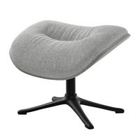 POLSTERHOCKER - Hellgrau/Schwarz, Textil/Metall (44/39/42cm) - home24