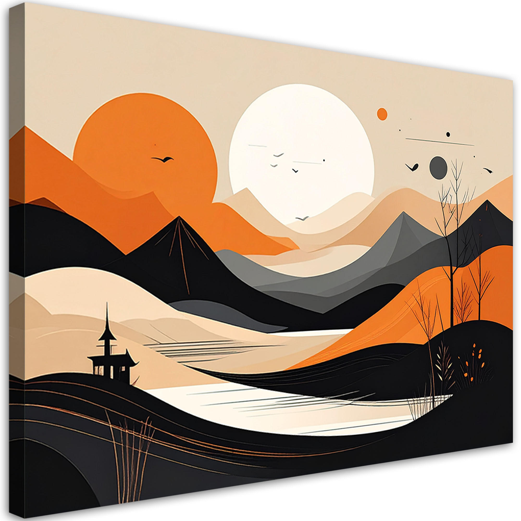Feeby Leinwandbild, Orange 60x40 cm