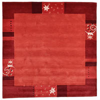 HANDTUFTTEPPICH Royal Ganges 200x200 cm - Rot, Textil (200/200cm) - THEKO