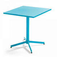 GARTENTISCH , klappbar, Blau - Blau, Metall (70/70/72cm) - Oviala