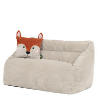 KINDERSITZSACK Sofa Cecilia mit Animalkissen - Beige, Textil (95/50/55cm) - icon