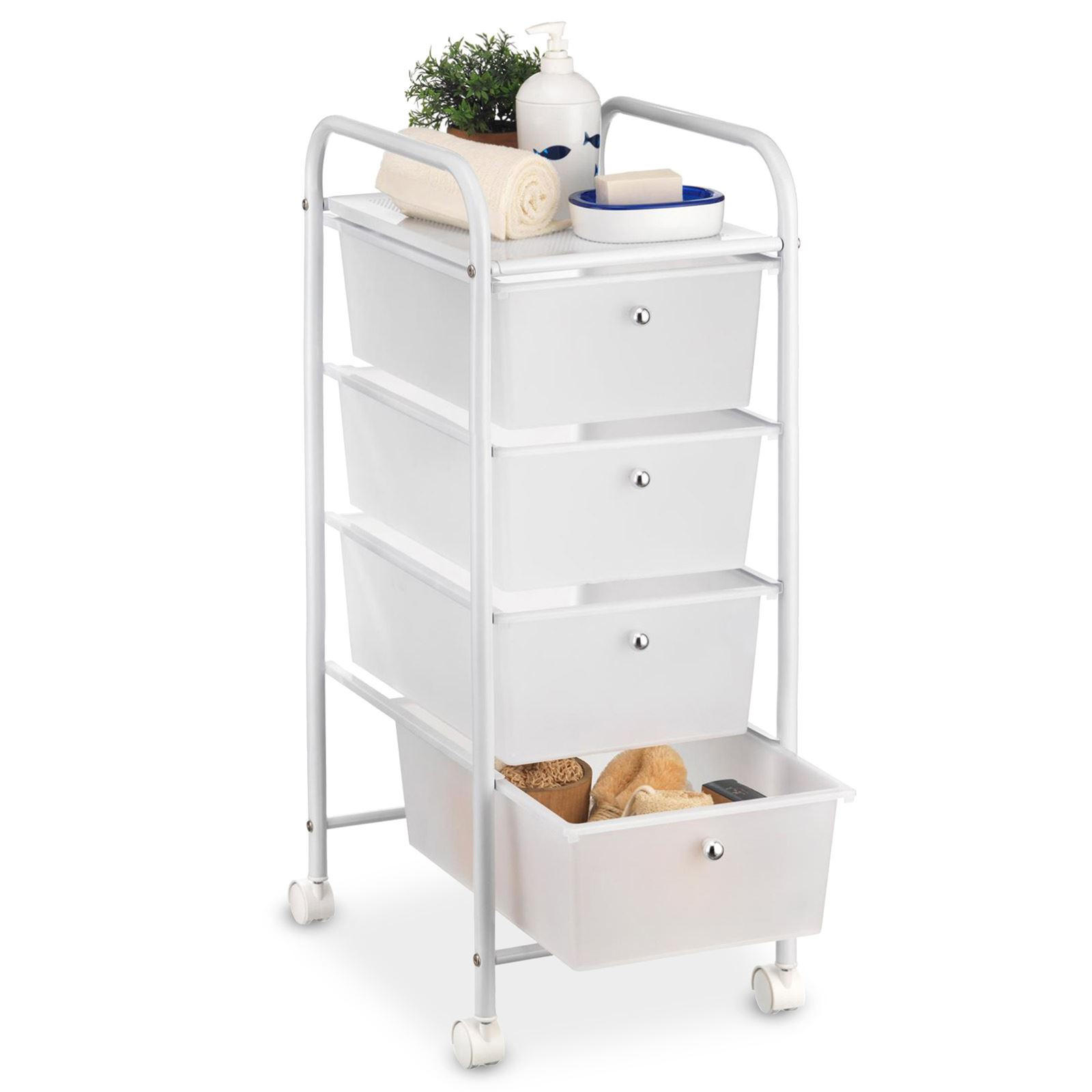 BADROLLWAGEN GINA - Weiß, Kunststoff/Metall (33/79/39cm) - IDIMEX