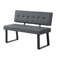SITZBANK SIGFRID - Schwarz, Textil/Metall (120/48/56cm) - B&D Home