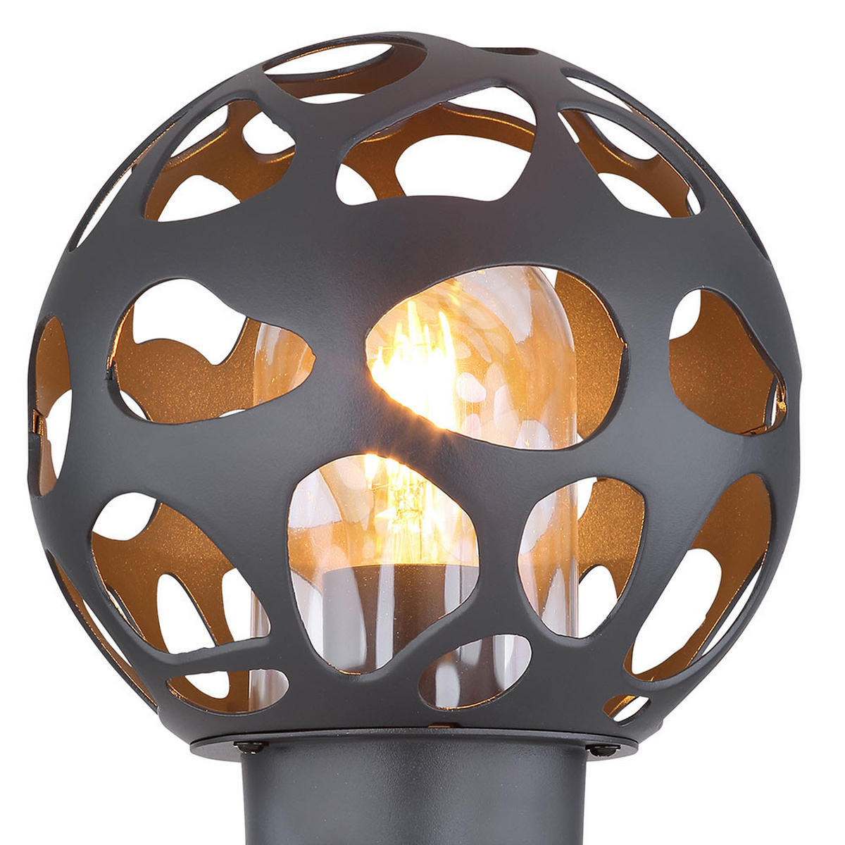 AUSSEN-WANDLEUCHTE Edelstahl Anthrazit - Anthrazit, Metall (20/32.7/22.5cm) - Globo Lighting