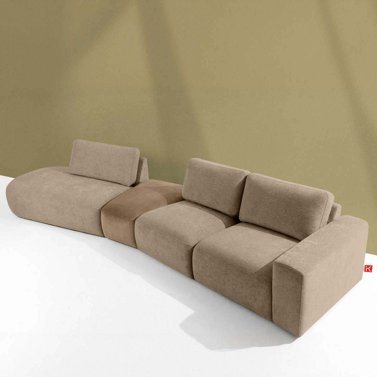 5-SITZER ECKSOFA ZUCCO Chenille links, Beige - Beige, Textil (430/84/105cm) - KONSIMO®