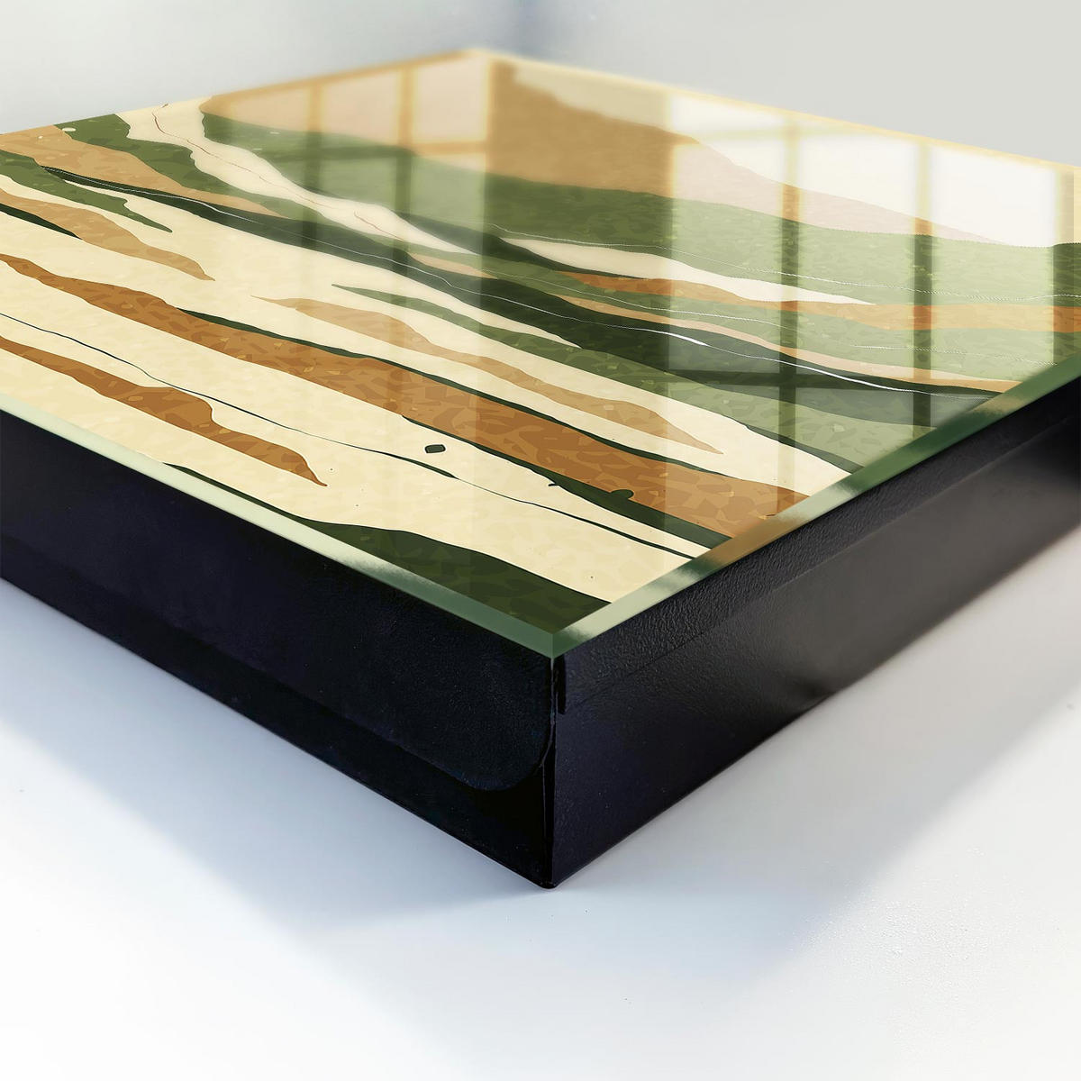 SCHLÜSSELBOX Schwarz 30x30 cm- Türöffnung nach rechts - Bergfrieden - Beige, Metall (30/30/5cm) - TULUP