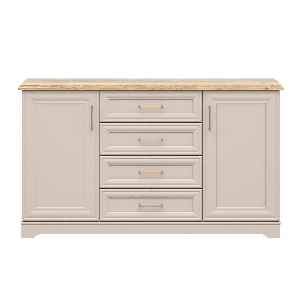 SIDEBOARD Perle Kaschmir - Beige, Holzwerkstoff (154/89/44cm) - Petits-meubles