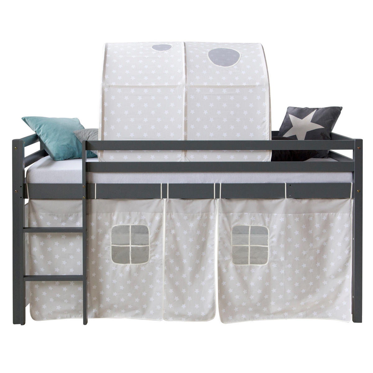 HOCHBETT 90/200 cm Grau Lattenrost Tunnel - Grau, Holz - Homestyle4u