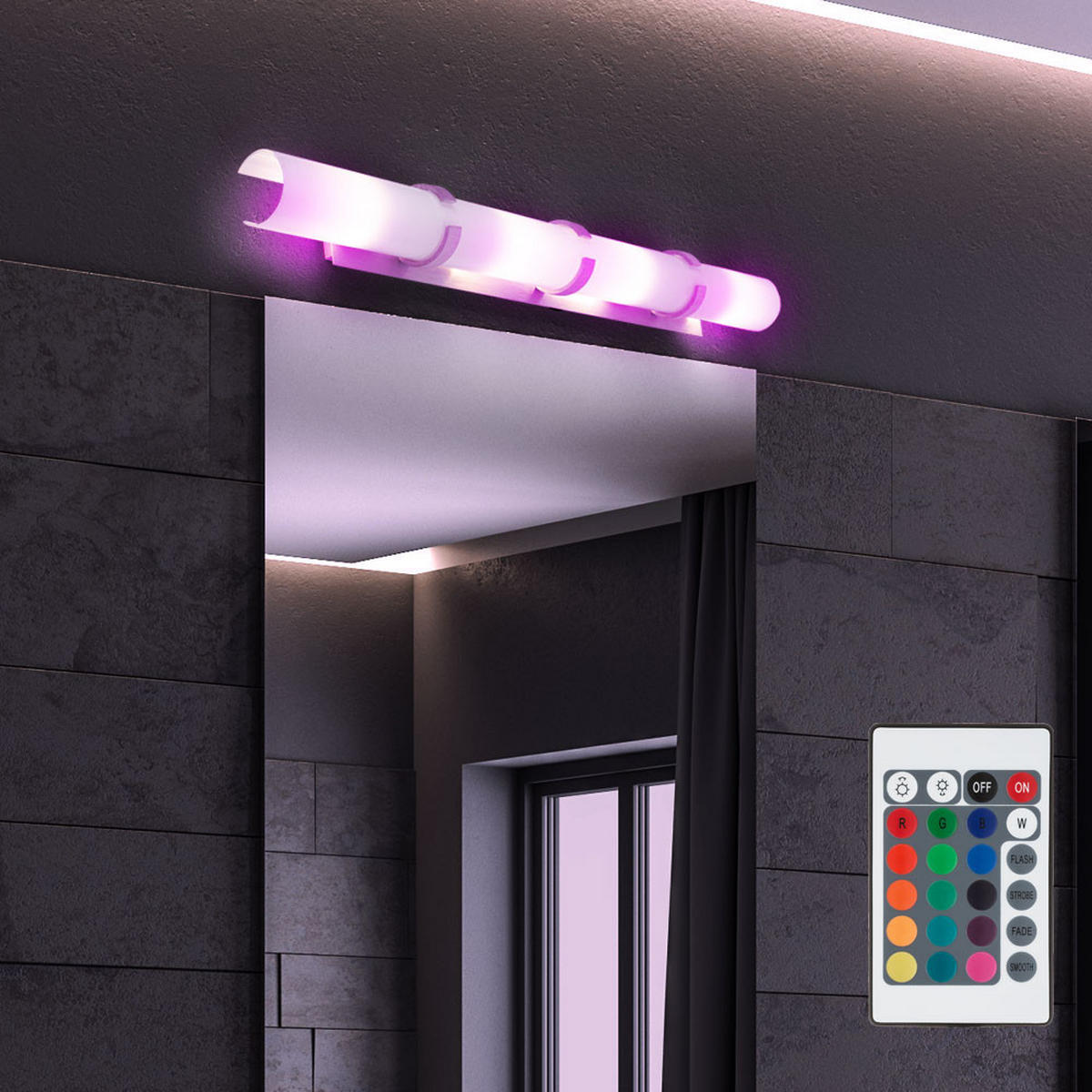 LED WANDLEUCHTE TRIBUTE Metall Weiß - Weiß, Glas (9/11/85cm) - Globo Lighting