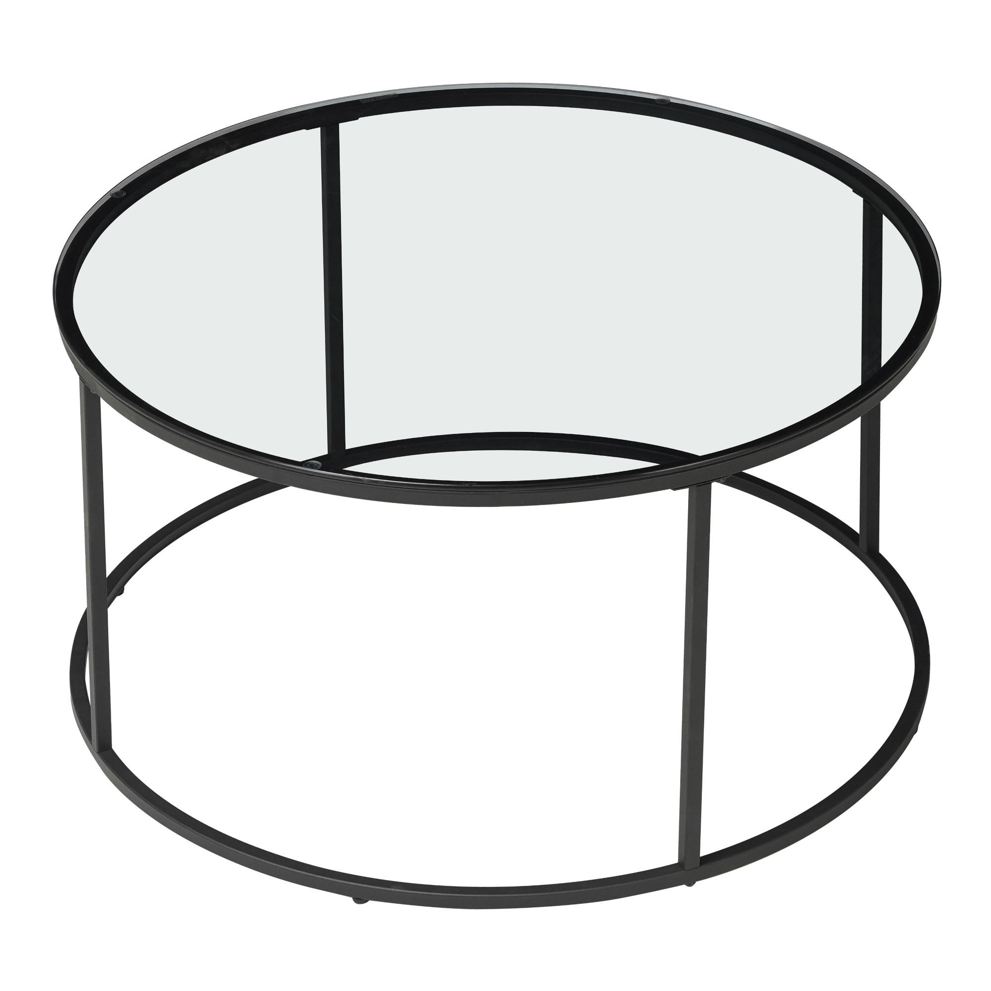 COUCHTISCH Kolari 45/80/80 cm - Klar, Metall (80/80/45cm) - [en.casa]
