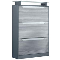 SCHUHSCHRANK Space Avola-Anthrazit - Anthrazit, Holzwerkstoff (89/128/23cm) - Vladon