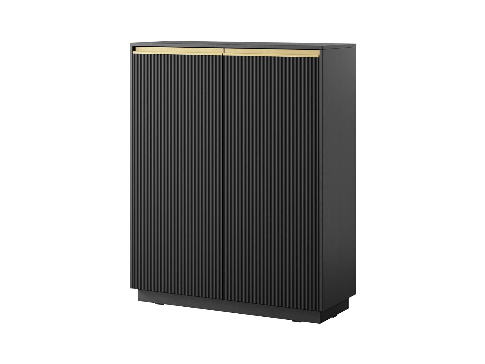 HIGHBOARD Roy 104 Schwarz - Schwarz, Holzwerkstoff (104/127/39cm) - Bettso