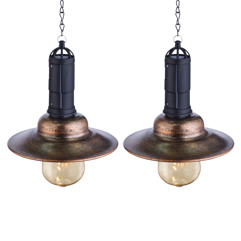 LED AUSSENDECKENLEUCHTE Metall Bronze 2er Set - Bronzefarben, Glas (15.5/15.5/50cm)