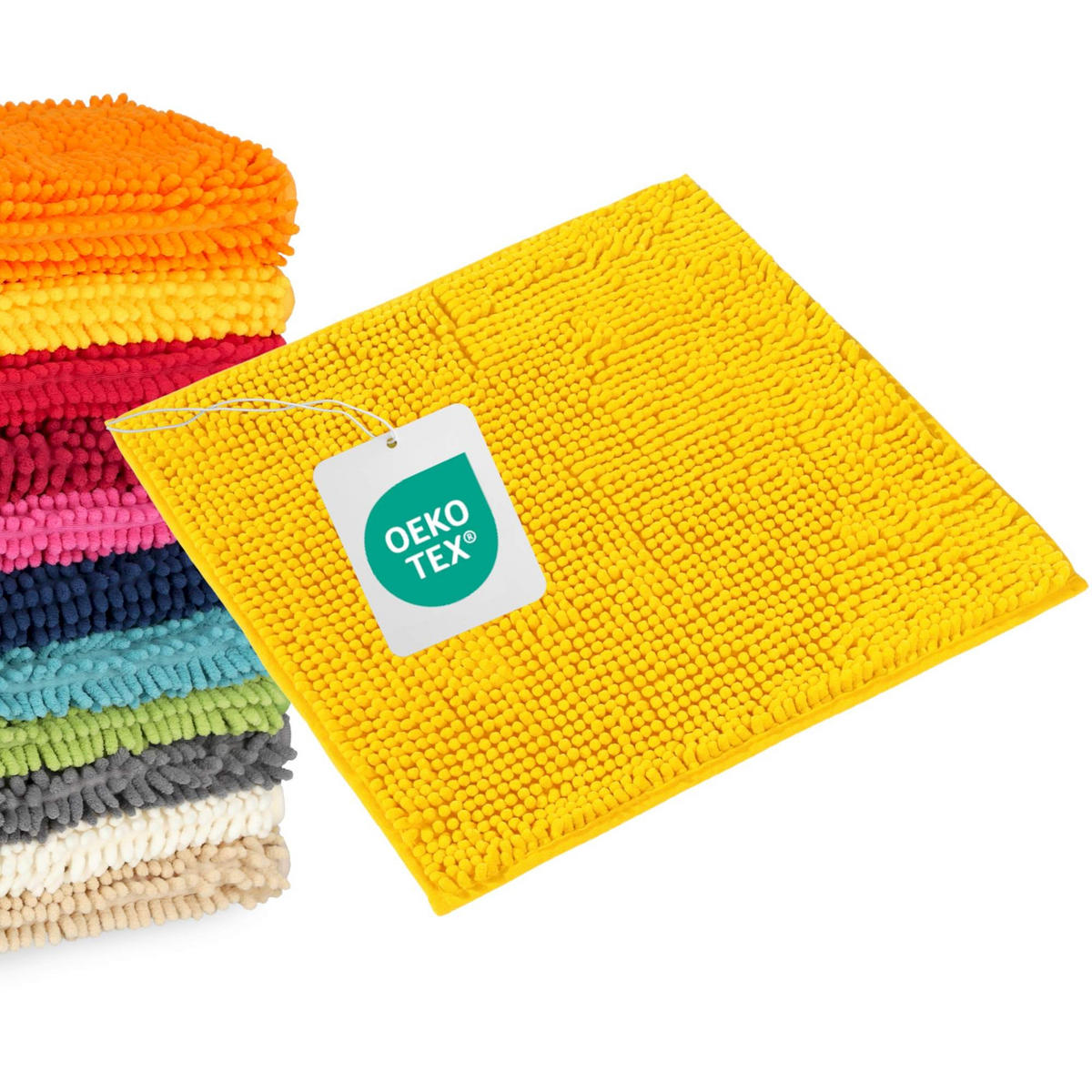 BADEMATTE PARIS - Gelb, Textil (45/45cm) - WohnDirect