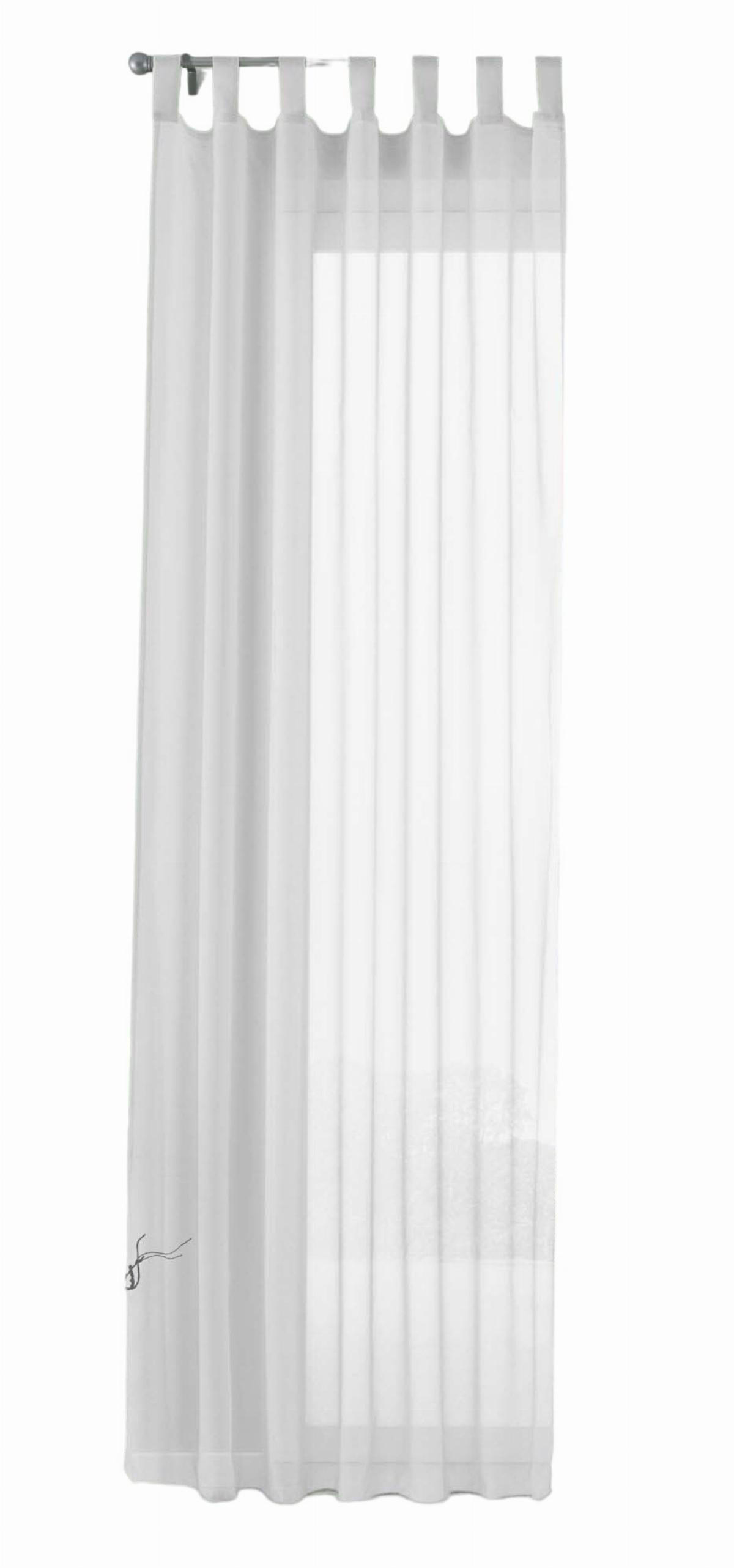 SCHLAUFENSCHAL PULA HxB 175x140 cm Weiß - Weiß, Textil (140/175cm) - Gardinenbox