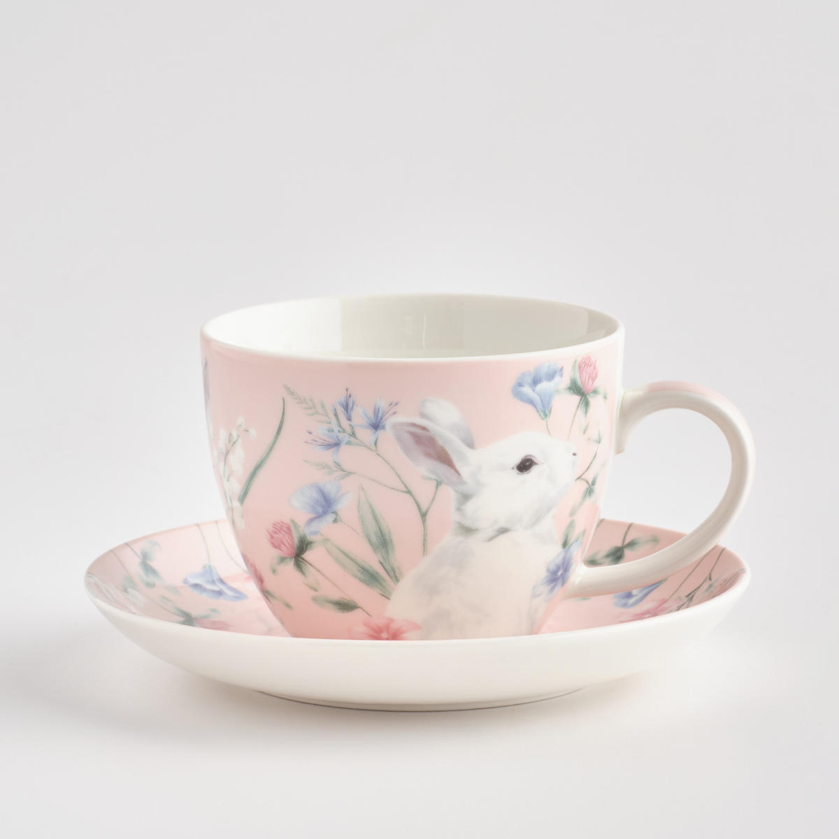 TASSE MIT UNTERTASSE Kirossi - Hellrosa, Keramik (0.41L) - home&you