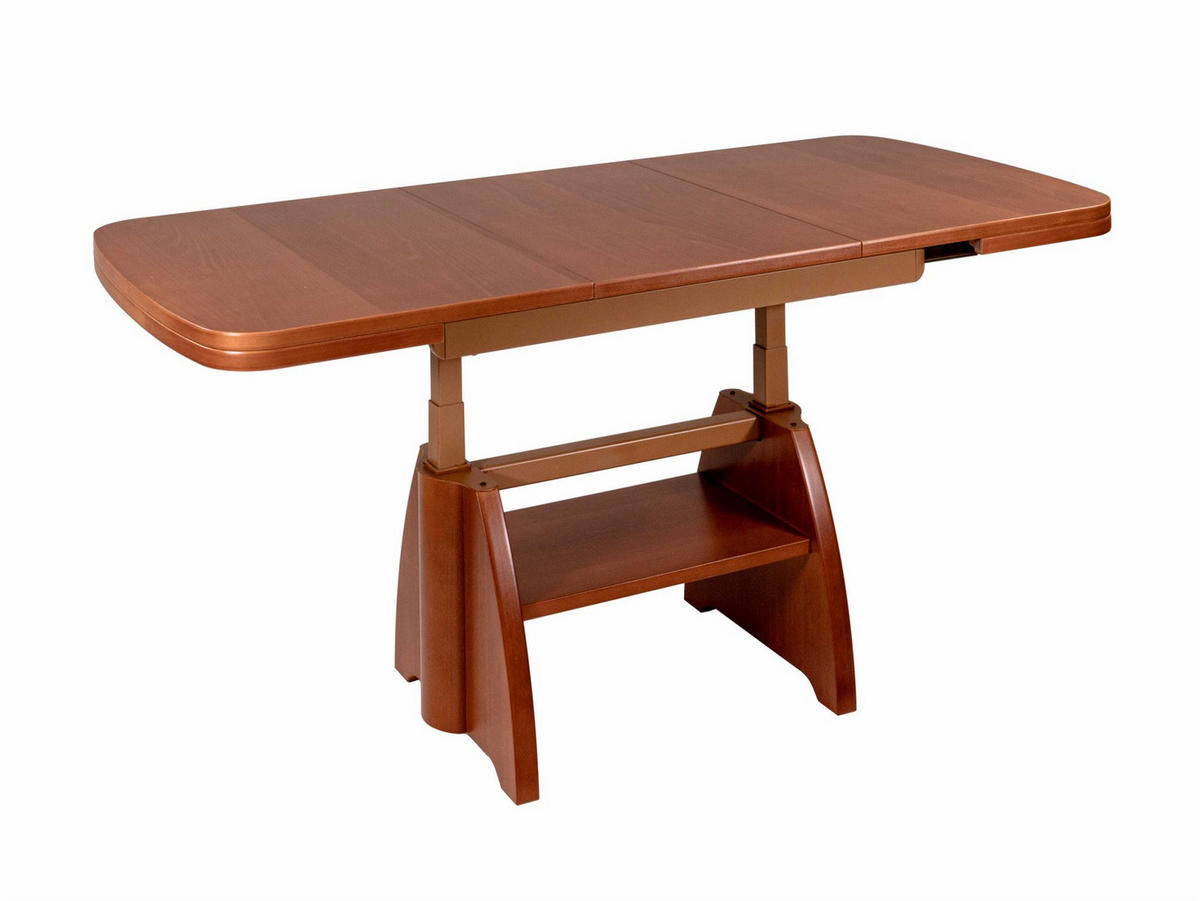 COUCHTISCH höhenverstellbar und ausziehbar Clara 101x56x71 Kirschbaum - Kirschrot, Holz (101/71/71cm) - 58aufmkessel