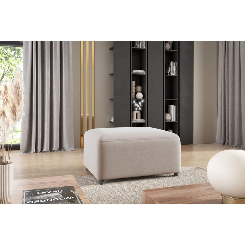 Thumbnail - Fun Möbel Ecksofa, Beige, Textil, Ottomane rechts, 304x165 cm, Wohnzimmer, Sofas & Couches, Wohnlandschaften, Ecksofas