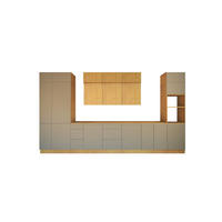 KÜCHENZEILE 460 cm - Nexa KÜ-LN-003 - in Woodline & Beige / Matt - Beige/Schwarz, Holz/Metall (460/212/58cm) - ROYAL24_MARKT