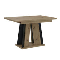 ESSTISCH Ausziehbar 120 - 160 cm Artisan Eiche Holzoptik und Schwarz - Schwarz/Eiche Artisan, Holzwerkstoff (120/80/75cm) - PROSPERO