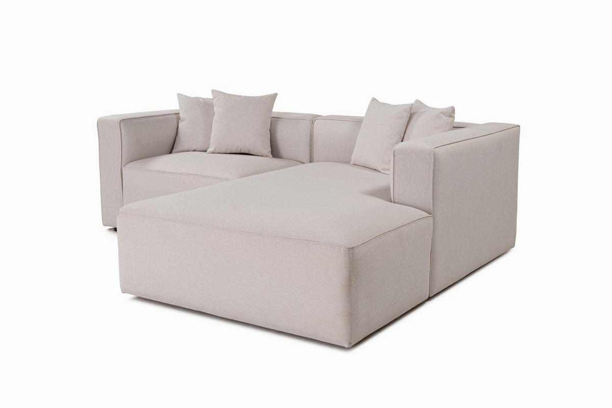 ECKSOFA breites XL-Design - Schwarz/Grau, Holz/Kunststoff (180/230cm) - myHomelando