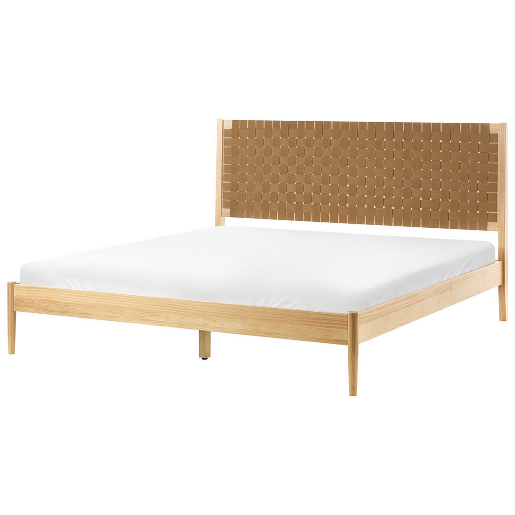 PAT cu somieră 180/200 cm maro deschis Brunemont